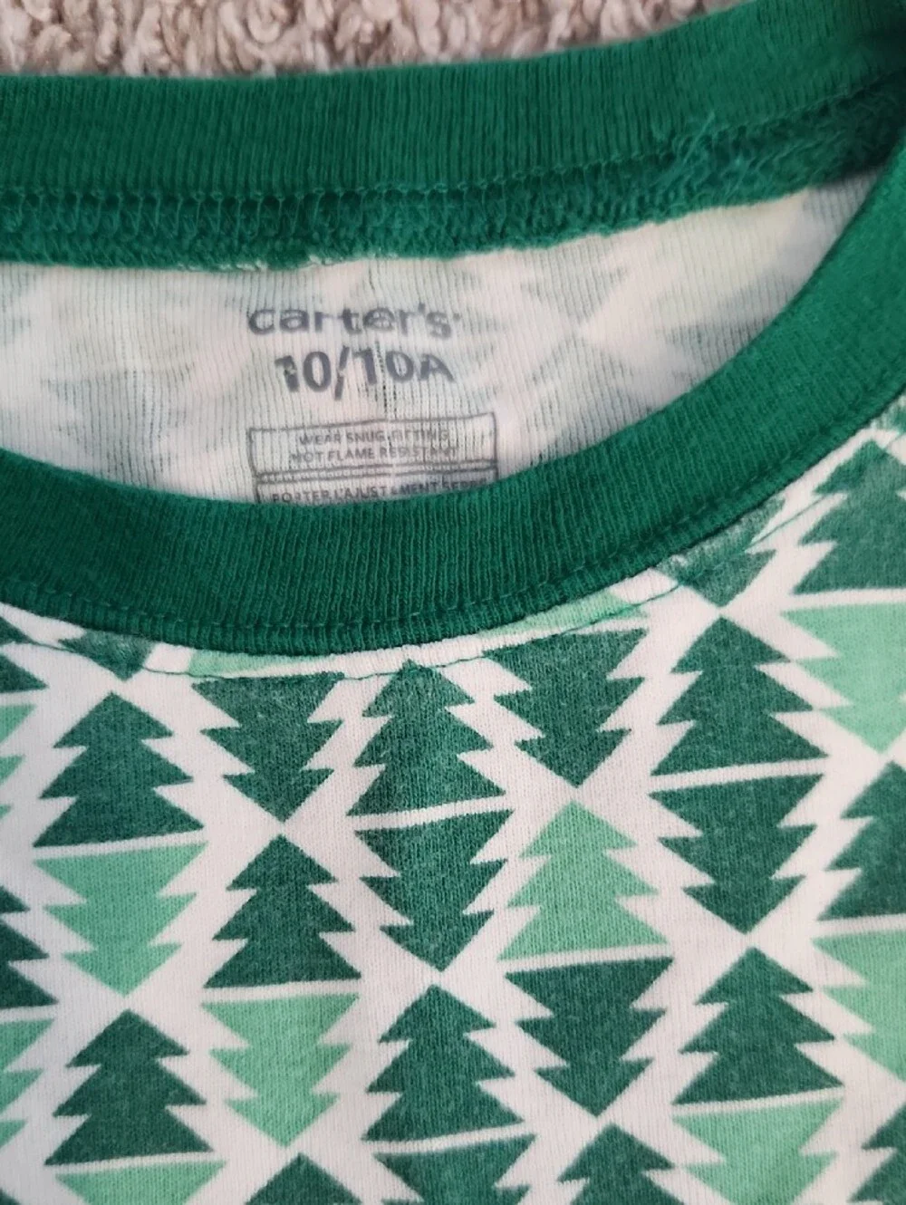 Carter's Green Patterned Tree-Print Pajama Set